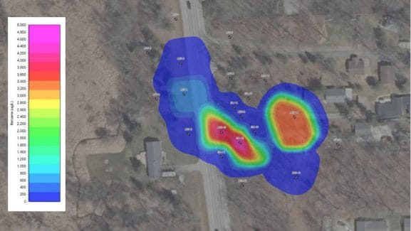 Gasoline Tanker Truck Rollover Remediated using BOS 200® Permeable Reactive Barrier